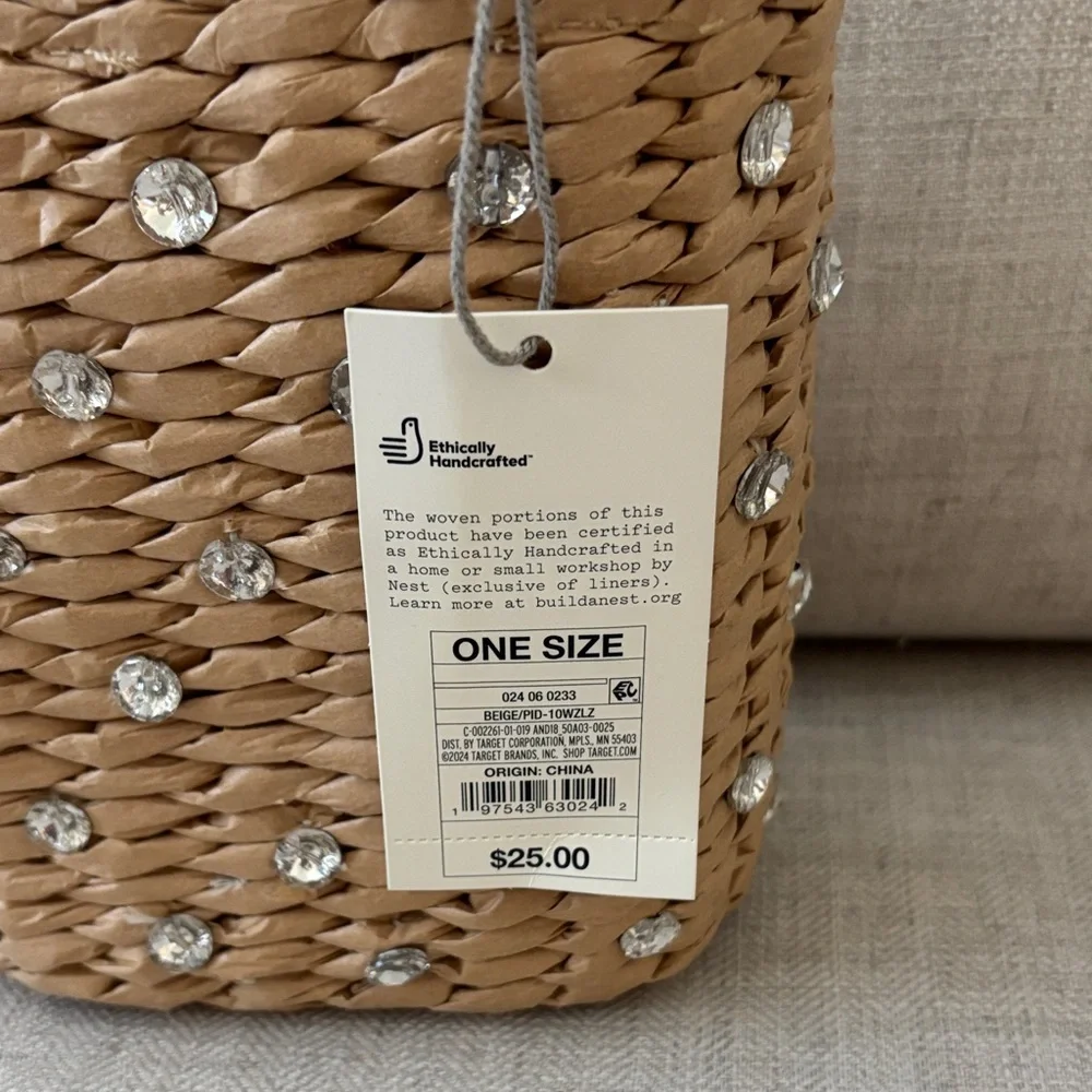A New Day Tan Tote with Silver Embellishments - Picture 3 of 4